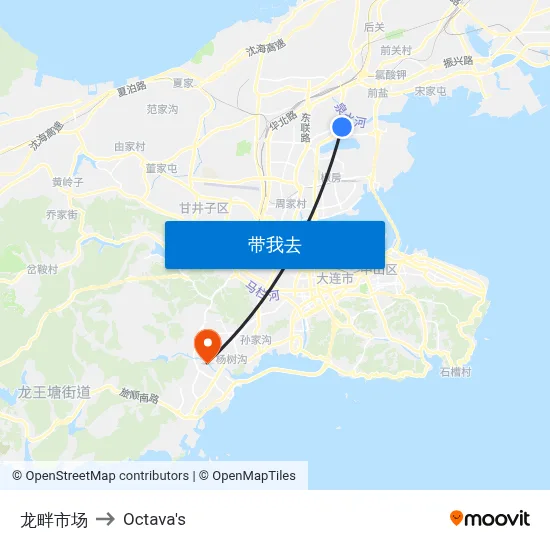 龙畔市场 to Octava's map