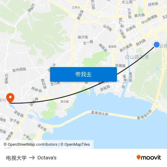 电视大学 to Octava's map