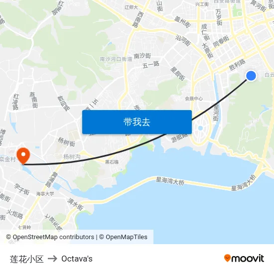 莲花小区 to Octava's map