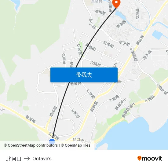 北河口 to Octava's map