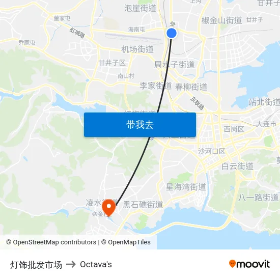 灯饰批发市场 to Octava's map
