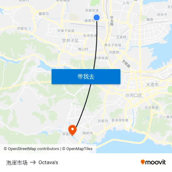 泡崖市场 to Octava's map
