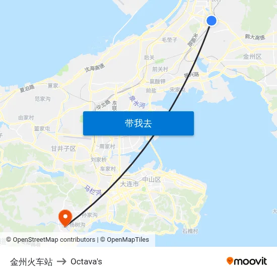 金州火车站 to Octava's map
