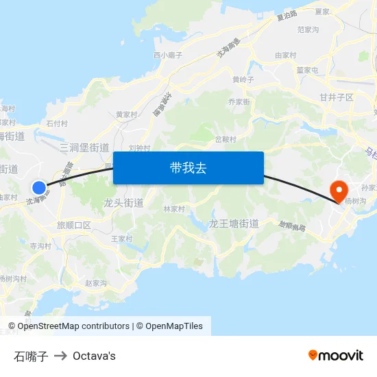 石嘴子 to Octava's map