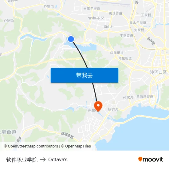 软件职业学院 to Octava's map
