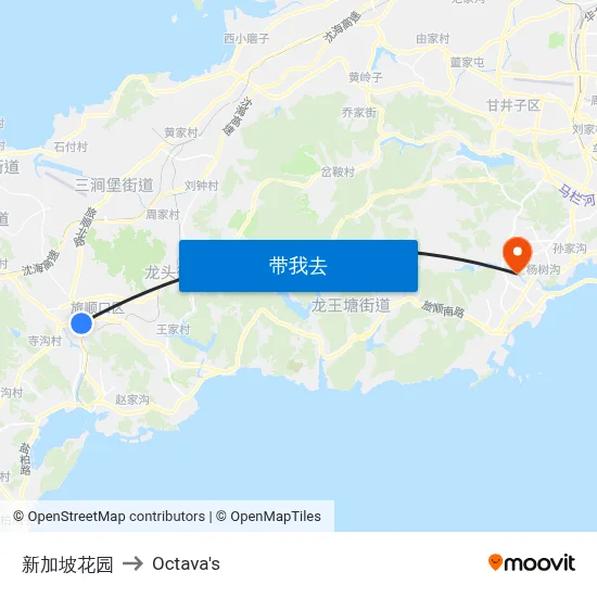 新加坡花园 to Octava's map
