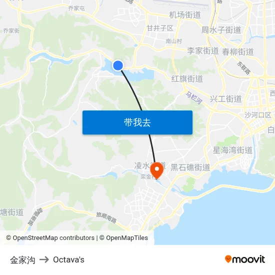 金家沟 to Octava's map