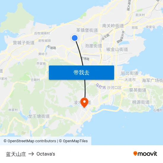 蓝天山庄 to Octava's map
