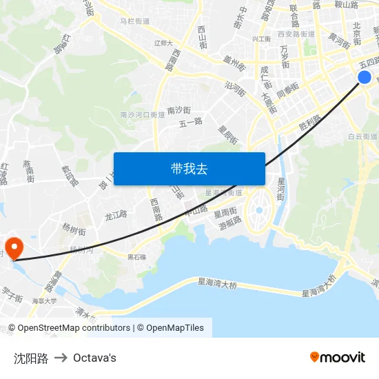 沈阳路 to Octava's map
