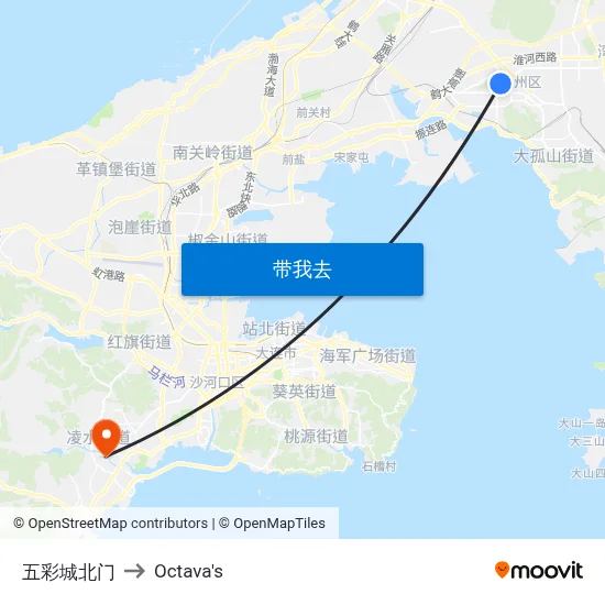 五彩城北门 to Octava's map