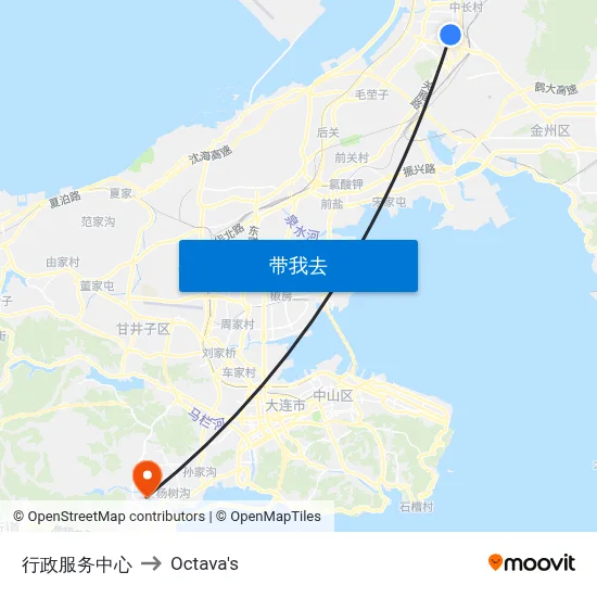 行政服务中心 to Octava's map