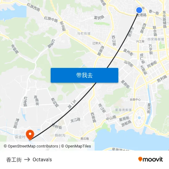 香工街 to Octava's map