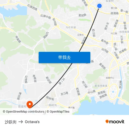 沙跃街 to Octava's map