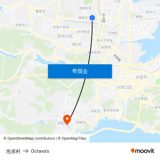泡崖村 to Octava's map