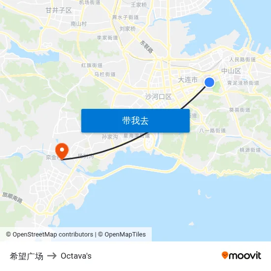 希望广场 to Octava's map