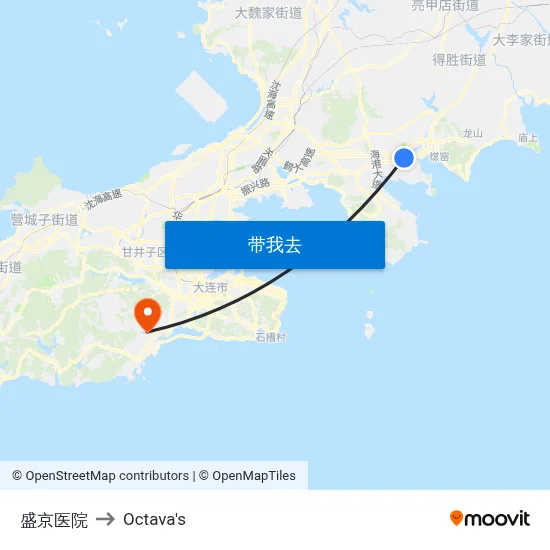 盛京医院 to Octava's map