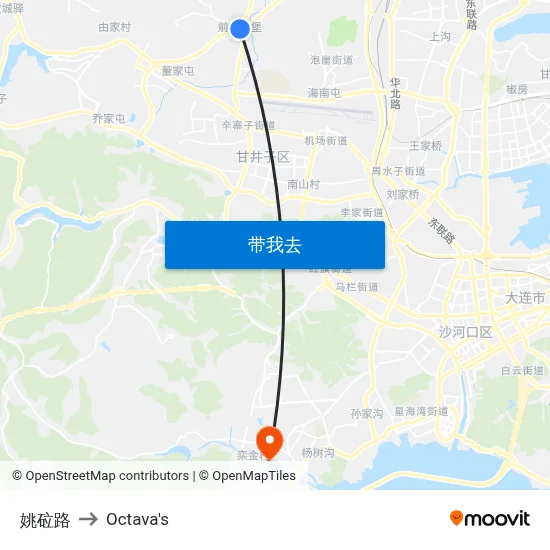 姚砬路 to Octava's map