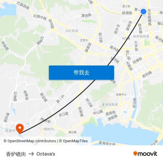 香炉礁街 to Octava's map