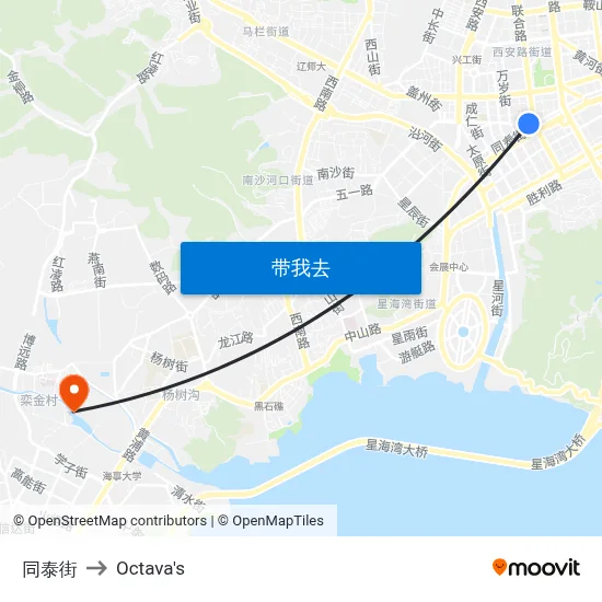 同泰街 to Octava's map