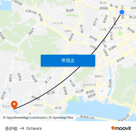 香炉礁 to Octava's map