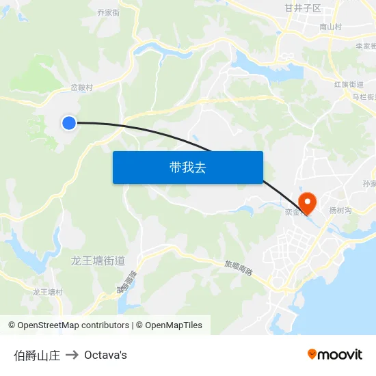 伯爵山庄 to Octava's map