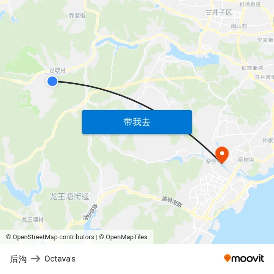 后沟 to Octava's map