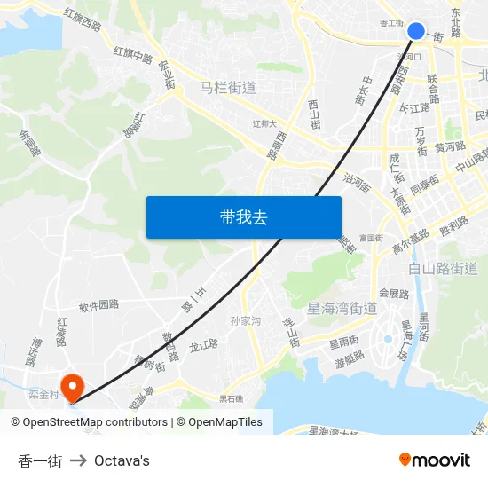 香一街 to Octava's map