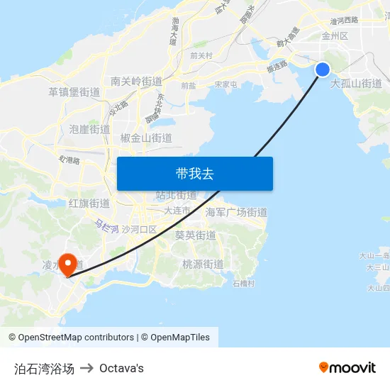 泊石湾浴场 to Octava's map