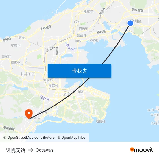 银帆宾馆 to Octava's map