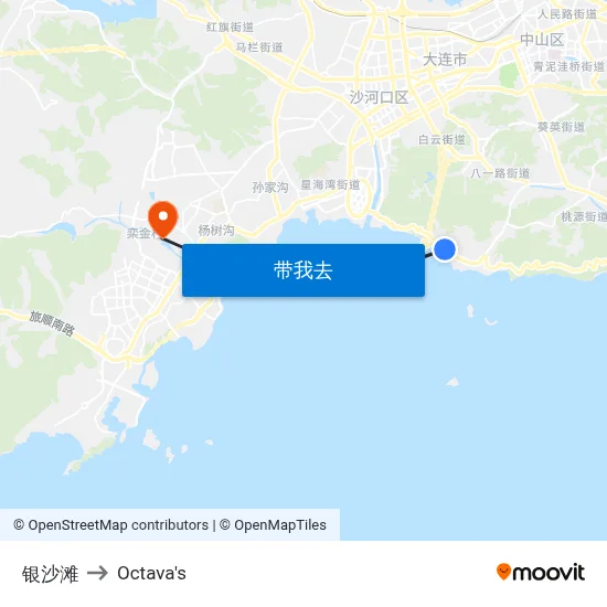 银沙滩 to Octava's map