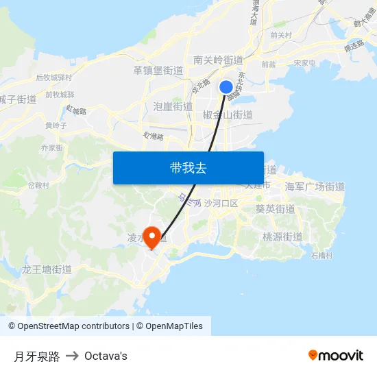 月牙泉路 to Octava's map
