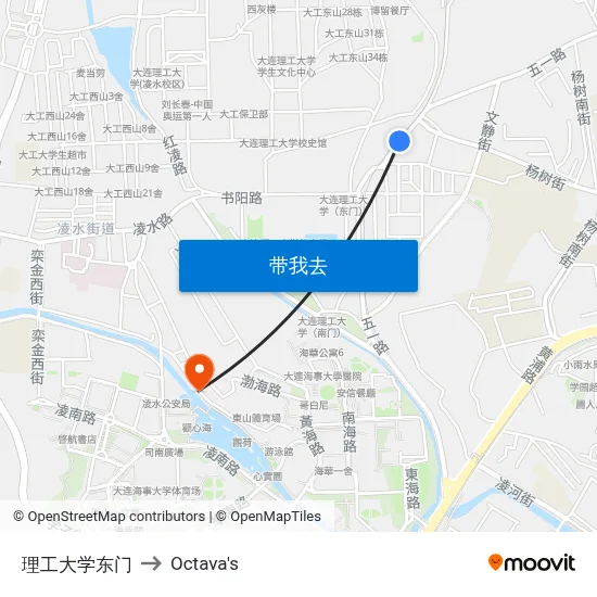 理工大学东门 to Octava's map