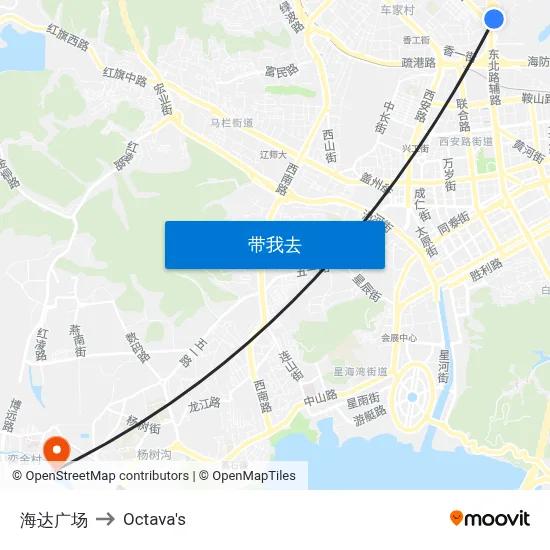 海达广场 to Octava's map
