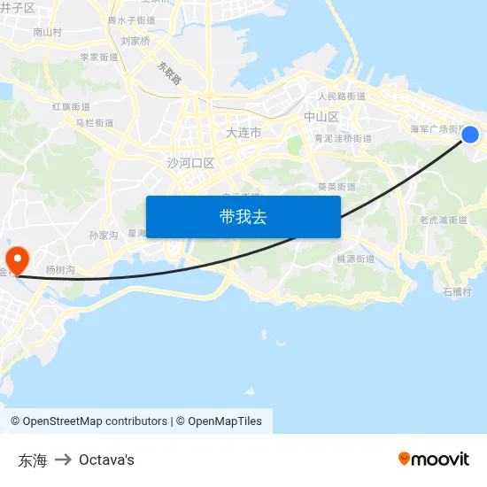东海 to Octava's map