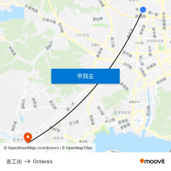 香工街 to Octava's map