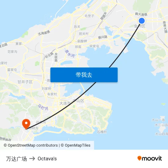 万达广场 to Octava's map