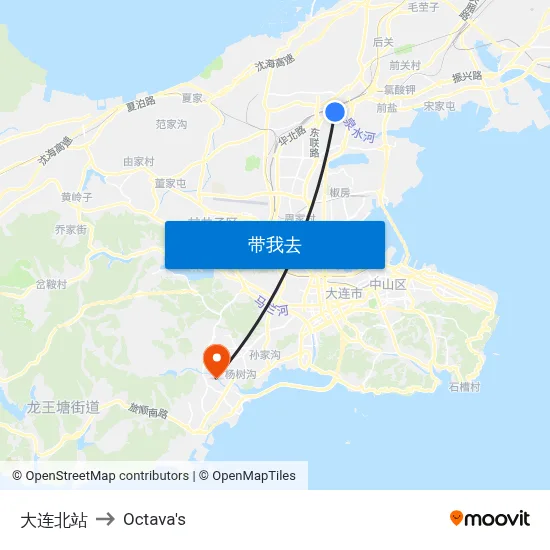 大连北站 to Octava's map
