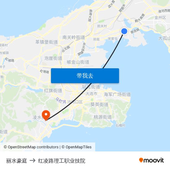 丽水豪庭 to 红凌路理工职业技院 map