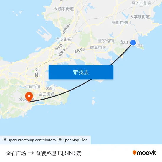 金石广场 to 红凌路理工职业技院 map