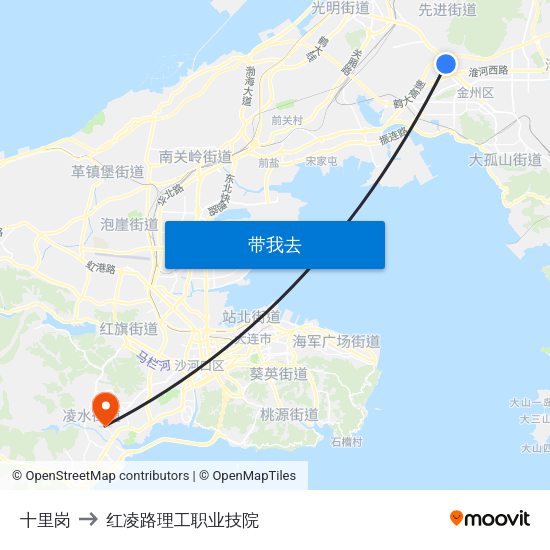 十里岗 to 红凌路理工职业技院 map