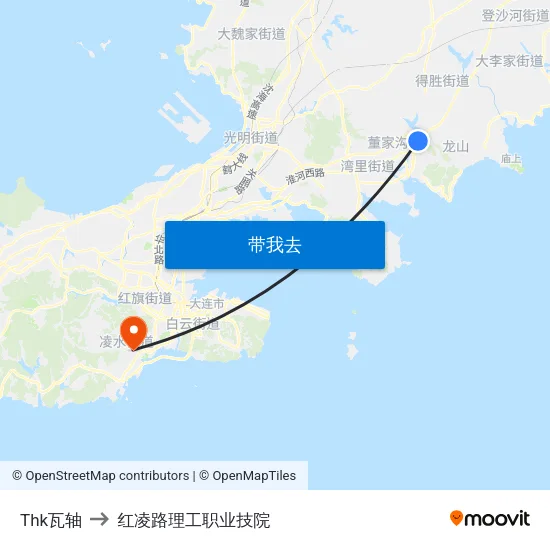 Thk瓦轴 to 红凌路理工职业技院 map