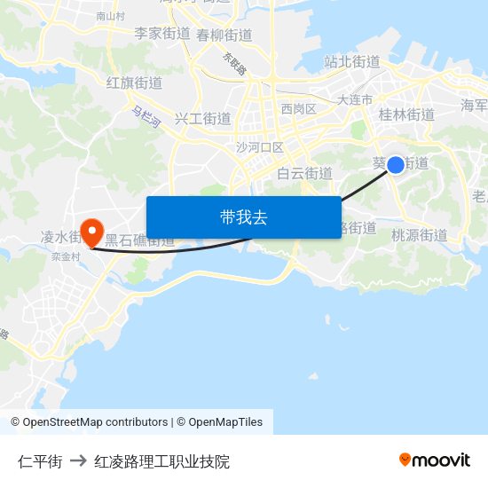 仁平街 to 红凌路理工职业技院 map