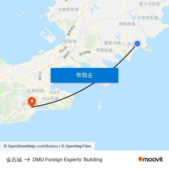 金石城 to DMU Foreign Experts' Building map