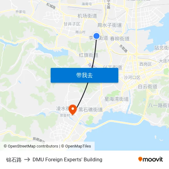 锦石路 to DMU Foreign Experts' Building map