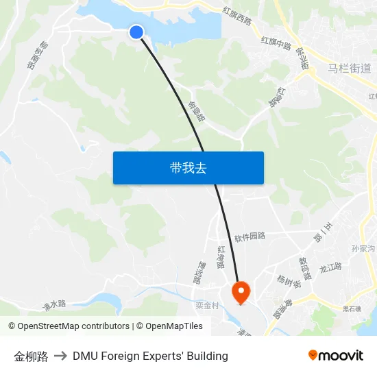 金柳路 to DMU Foreign Experts' Building map