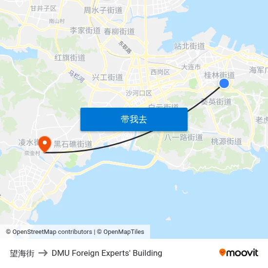 望海街 to DMU Foreign Experts' Building map
