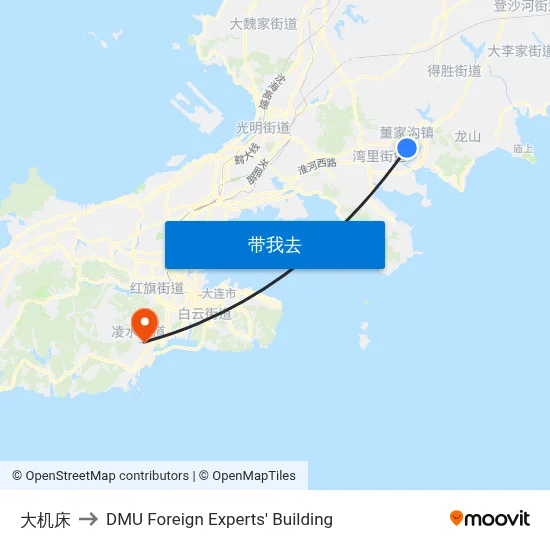 大机床 to DMU Foreign Experts' Building map