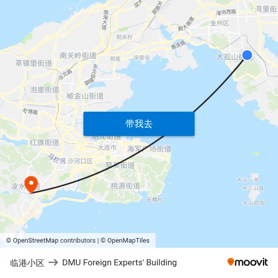 临港小区 to DMU Foreign Experts' Building map