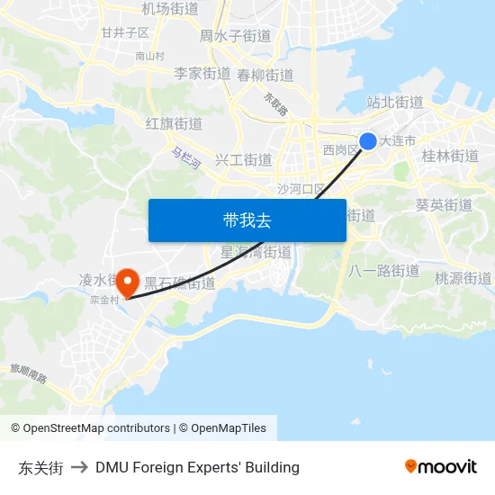 东关街 to DMU Foreign Experts' Building map
