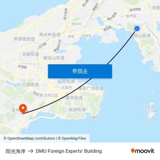 阳光海岸 to DMU Foreign Experts' Building map